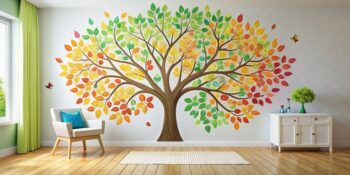 Colorful Tree Wall Mural Decal