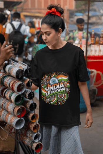 India Ka Junoon T-Shirt – Black(Size-XXL)