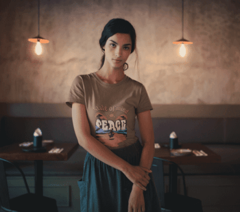 Peace State of Mind Women's  Earth Brown T-Shirt (Size-L)