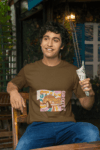 Stay Groovy Retro Car – Brown T-Shirt(Size-XXL)