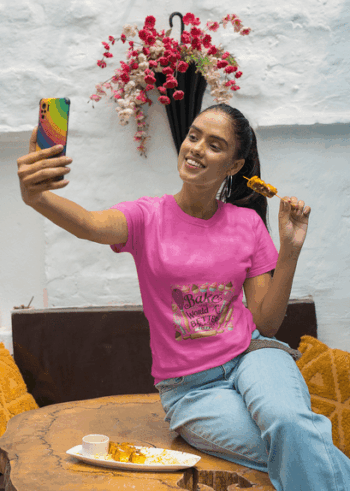 Bake the World a Better Place – Pink T-Shirt(Size-L)