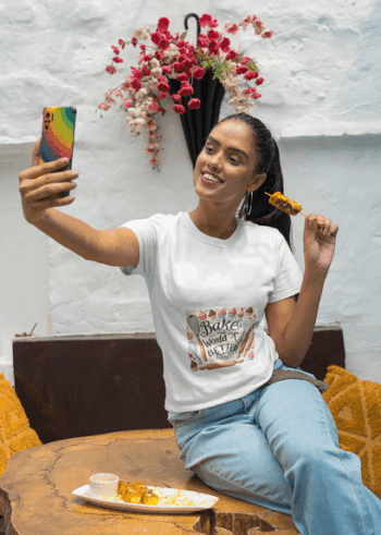 Bake the World a Better Place – White T-Shirt(Size-L)