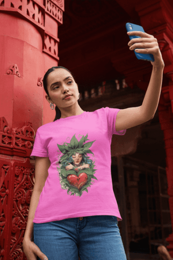 Nature Heart Spirit T-Shirt – Pink(Size-L)