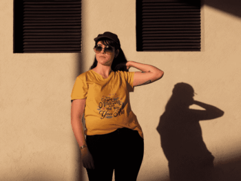You Are Amazing – Inspirational Quote T-Shirt-Mustard Yellow (Size-L)