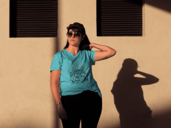 You Are Amazing – Sky Blue Motivational Quote T-Shirt (Size-L)