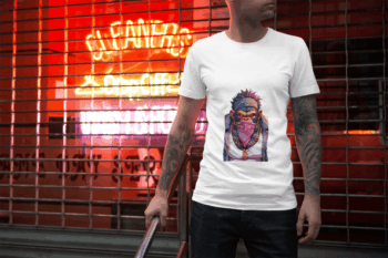 Urban Gorilla Graphic Tee – White Edition (Size-L)