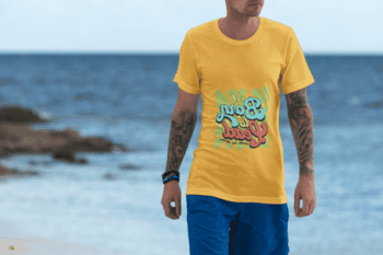 Born to Lead Typography Tee – Yellow (Size-L)