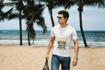 Paradise Life T-Shirt – White Beach Vibes Edition (Size-L)