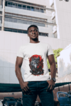 Alpha Blood Moon Wolf T-Shirt – White Edition (Size-XL)