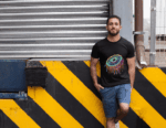 Neon Drip Weight Plate T-Shirt – Jet Black (Size-M)