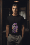 Halloween Skeleton Gentleman T-Shirt – Black (Size-L)