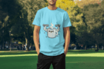 Strong Brew Graphic T-Shirt – Sky Blue (Size-XXL)