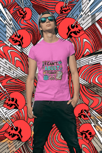 I Can’t Adult Today T-Shirt – Pink Pop Edition(Size-L)