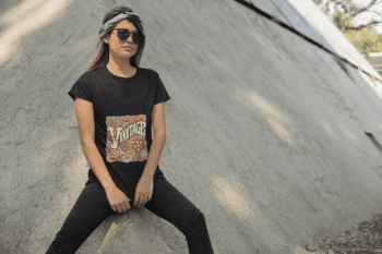 Vintage Vibes Retro Tee – Black(Size-L)