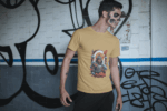 Cyber Samurai Graphic T-Shirt – Mustard Yellow(Size-S)
