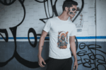 Cyber Samurai Graphic T-Shirt – Off White(Size-S)