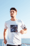 Cosmic Dragon Power Graphic T-Shirt – White(Size-S)