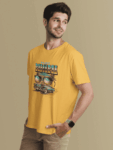 Enjoy Miami Retro Car Graphic T-Shirt – Yellow(Size-S)