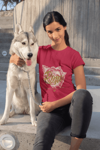 Rose Graphic Statement T-Shirt – Crimson Red(Size-XXL)