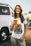 Street Geisha Wave Tee – White(Size-S)