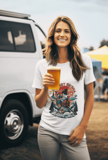 Street Geisha Wave Tee – White(Size-L)