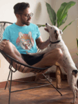 Cool Corgi Vibes T-Shirt – Sky Blue (Size-XXL)