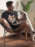 Cool Corgi Vibes T-Shirt – Black (Size-XXL)