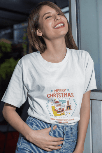 Merry Christmas Santa Tee – Classic White(Size-L)