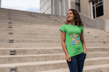 Eat All Day Graphic Green T-Shirt (Size-L)