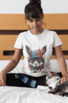 Cool Bunny Splatter Art Tee – Classic White(Size-XXL)