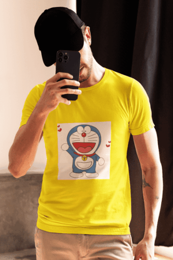 Dora-Inspired Cartoon Printed T-Shirt – Yellow Edition (Size-XL)
