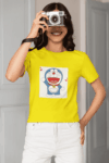 Cheerful Dora Cartoon T-Shirt – Bright Yellow (Size-S)