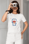 Cute Dora Cartoon T-Shirt – Pure White (Size-XXL)